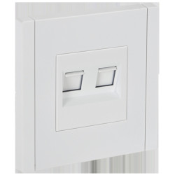 FORTE&PIANO Розетка компьютерная двойная RJ-45 кат.5E FP233 белый