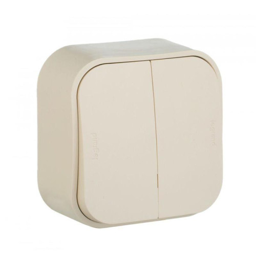 Выключатель Legrand Quteo откр. 2кл. IP20 слоновая кость (782232) Выключатель Legrand Quteo откр. 2кл. IP20 слоновая кость (782232)