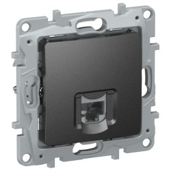 Розетка компьютерная/ IEKETIKA Розетка компьютерная RJ45 категория 5Е UTP 6726411 антрацит