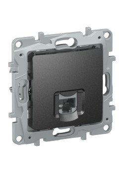 Розетка компьютерная/ IEKETIKA Розетка компьютерная RJ45 категория 5Е UTP 6726411 антрацит
