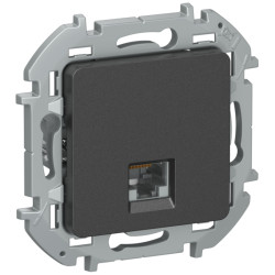 Розетка компьютерная/ IEKINSPIRIA Розетка компьютерная RJ45 категория 6 UTP 6738331 антрацит