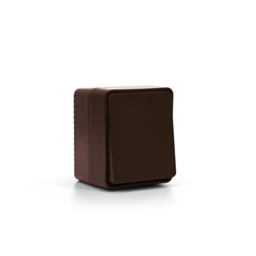 Переключатель/ AtlasDesign PROFI IP54 О/У 1-клавишный переключатель 10 АХ, КОРИЧНЕВЫЙ