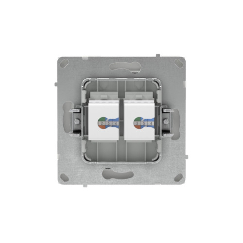 Компьютерная розетка/ Компьютерная розетка RJ-45 без шторки, кат.5е двойная, KANT, белый песок Компьютерная розетка/ Компьютерная розетка RJ-45 без шторки, кат.5е двойная, KANT, белый песок