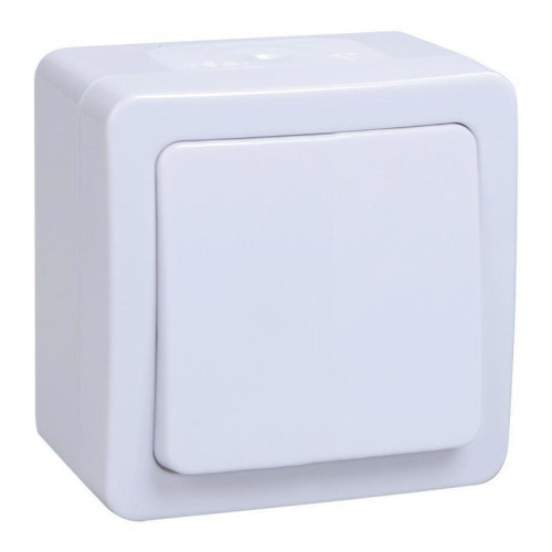 Выключатель IEK Гермес Plus откр. 1кл. IP54 белый (упак.:1шт) (EVMP10-K01-10-54-EC)