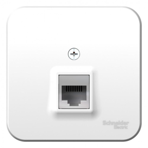 Розетка/ Розетка BLANCA наружная компьютерная RJ45, кат.5e, с изолирующей пластиной, белый