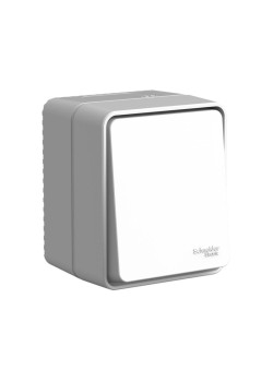 Переключатель/ AtlasDesign PROFI IP54 открытой установки 1-клавишный переключатель 10 АХ, серый