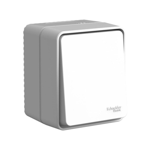 Переключатель/ AtlasDesign PROFI IP54 открытой установки 1-клавишный переключатель 10 АХ, серый
