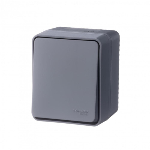 Переключатель/ AtlasDesign Profi54 переключатель одноклавишный IP54 10 АХ, антрацит, Россия