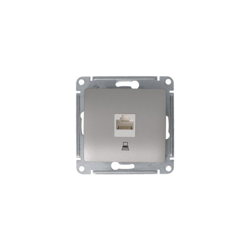 GLOSSA розетка компьютерная RJ45 категория 5E механизм платина GLOSSA розетка компьютерная RJ45 категория 5E механизм платина