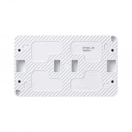 Розетка/ AtlasDesign Profi54 розетка двойная с заземлением со шторками IP54 16А 250B, белый, Россия