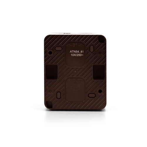 Переключатель/ AtlasDesign PROFI IP54 О/У 1-клавишный переключатель 10 АХ, КОРИЧНЕВЫЙ