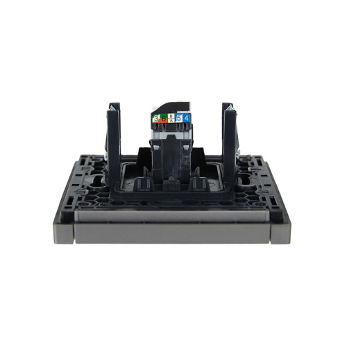 Розетка компьютерная/ FORTE&PIANO Розетка компьютерная RJ-45 кат.5E FP532 сталь Розетка компьютерная/ FORTE&PIANO Розетка компьютерная RJ-45 кат.5E FP532 сталь