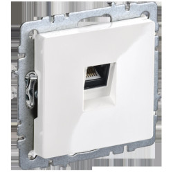 Розетка компьютерная/ BRITE Розетка компьютерная RJ-45 кат.6 РК11-БрБ белый