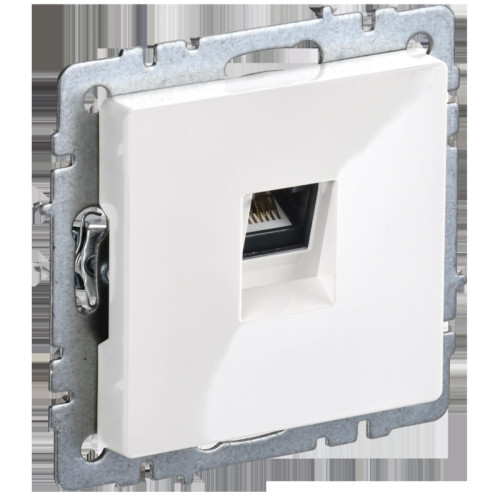 Розетка компьютерная/ BRITE Розетка компьютерная RJ-45 кат.6 РК11-БрБ белый