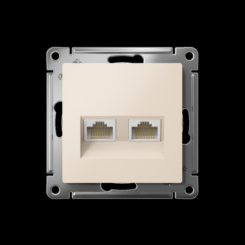 ATLASDESIGN РОЗЕТКА двойная компьютерная RJ45+RJ45, кат.5E, механизм, БЕЖЕВЫЙ ATLASDESIGN РОЗЕТКА двойная компьютерная RJ45+RJ45, кат.5E, механизм, БЕЖЕВЫЙ