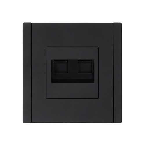 Розетка компьютерная двойная/ FORTE&PIANO Розетка компьютерная двойная RJ-45 кат.6 FP134 черный