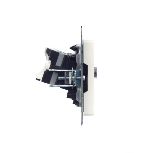Розетка двойная/ BRITE Розетка двойная TV+RJ-45 кат.5E РТВ/РК12-БрЖ жемчуг