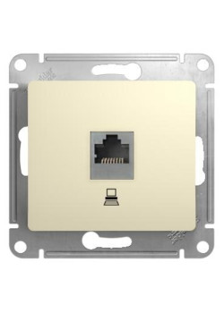 Розетка компьютерная/ GLOSSA розетка компьютерная RJ45 категория 5е в рамку бежевая