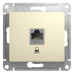 Розетка компьютерная/ GLOSSA розетка компьютерная RJ45 категория 5е в рамку бежевая