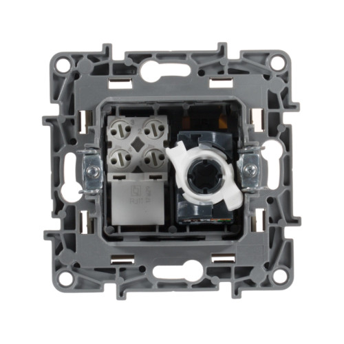 ETIKA Розетка двойная RJ11+RJ45 кат.5E UTP слоновая кость