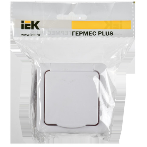 Гермес/ Гермес PLUS выключатель одноклавишный проходной наружный белый IP54