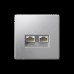 Розетка двойная компьютерная/ ARTGALLERY розетка двойная компьютерная RJ45+RJ45, кат. 5е, механизм, алюминий