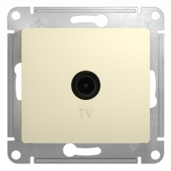 Розетка телевизионная/ GLOSSA розетка телевизионная TV в рамку 1дБ бежевая
