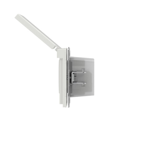 Розетка силовая/ Розетка силовая, 2P+E, с з/ш, с крышкой, IP44, KANT, белый песок
