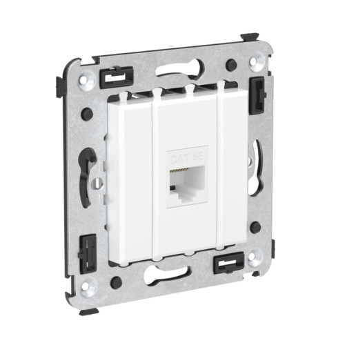Компьютерная розетка/ Avanti Компьютерная розетка RJ-45 без шторки в стену, кат.5е одинарная,Белое облако Компьютерная розетка/ Avanti Компьютерная розетка RJ-45 без шторки в стену, кат.5е одинарная,Белое облако
