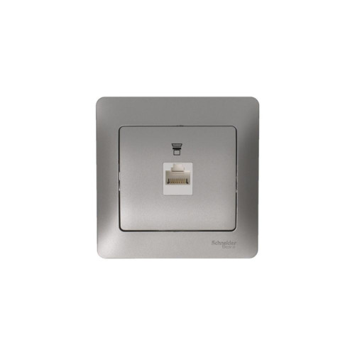 GLOSSA розетка компьютерная RJ45 категория 5E механизм платина GLOSSA розетка компьютерная RJ45 категория 5E механизм платина