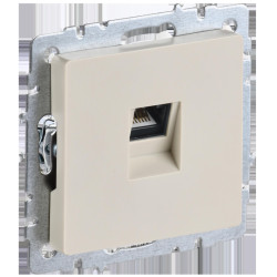 Розетка компьютерная/ BRITE Розетка компьютерная RJ-45 кат.5E РК10-БрКр бежевый
