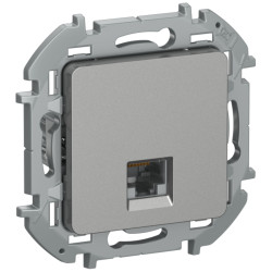 Розетка компьютерная/ IEKINSPIRIA Розетка компьютерная RJ45 категория 5Е UTP 6738271 алюминий