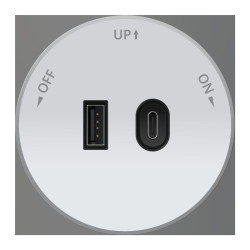 Розетка/ MultiTrack Розетка 2хUSB (тип А+С) 18Вт, 5В/3А Белый