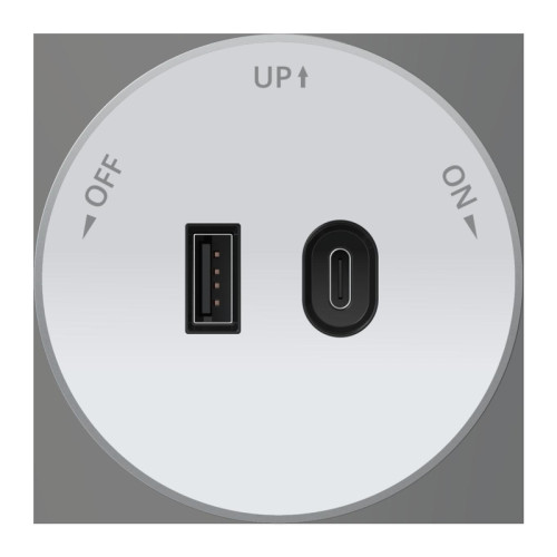 Розетка/ MultiTrack Розетка 2хUSB (тип А+С) 18Вт, 5В/3А Белый