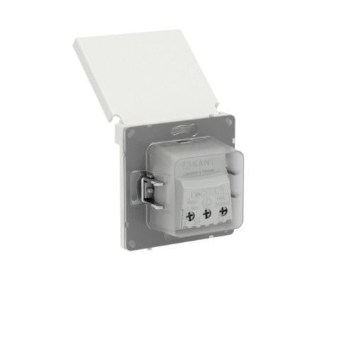 Розетка силовая/ Розетка силовая, 2P+E, с з/ш, с крышкой, IP44, KANT, белый песок