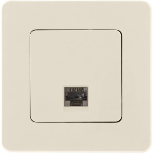 Розетка компьютерная/ Розетка компьютерная RJ-45 категория 6 UTP слоновая кость INSPIRIA