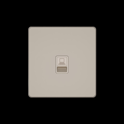 Розетка информационная/ Розетка информационная С/У RJ-45 кат.5e, Песчаный берег , Systeme Infinity
