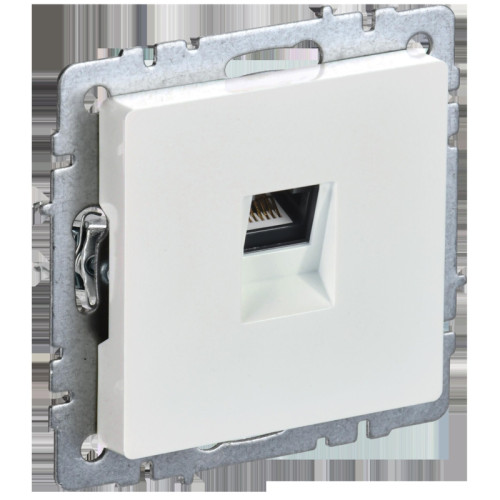 Розетка компьютерная/ BRITE Розетка компьютерная RJ-45 кат.5E РК10-БрЖ жемчуг