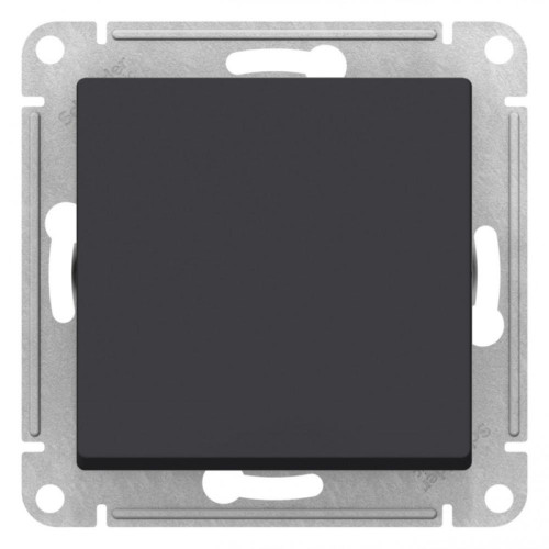 Переключатель/ ATLASDESIGN AQUA 1-клавишный переключатель IP44, сх.6, 10АХ, механизм, карбон