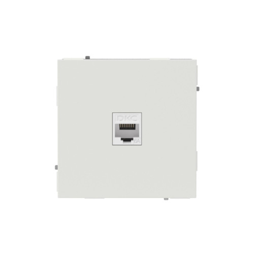 Компьютерная розетка/ Компьютерная розетка RJ-45 без шторки, кат.6А одинарная,KANT, белый песок