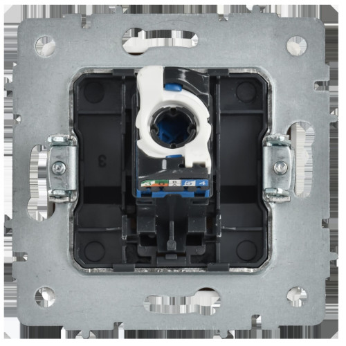 Розетка компьютерная/ BRITE Розетка компьютерная RJ-45 кат.6 РК11-БрАБ арктический белый