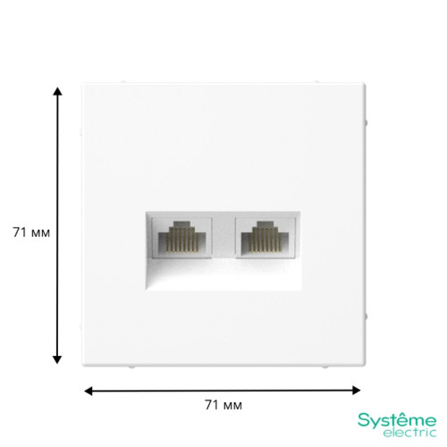 Розетка двойная компьютерная/ ARTGALLERY розетка двойная компьютерная RJ45+RJ45, кат. 5е, механизм, ЛОТОС Розетка двойная компьютерная/ ARTGALLERY розетка двойная компьютерная RJ45+RJ45, кат. 5е, механизм, ЛОТОС
