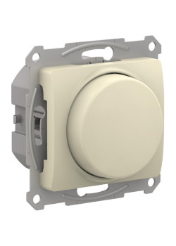 GLOSSA светорегулятор (диммер) повор-нажим, LED, RC, 400Вт, мех., бежевый