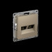 ATLASDESIGN РОЗЕТКА двойная компьютерная RJ45+RJ45, кат.5E, механизм, ШАМПАНЬ ATLASDESIGN РОЗЕТКА двойная компьютерная RJ45+RJ45, кат.5E, механизм, ШАМПАНЬ