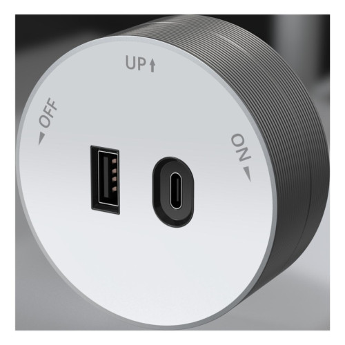 Розетка/ MultiTrack Розетка 2хUSB (тип А+С) 18Вт, 5В/3А Белый