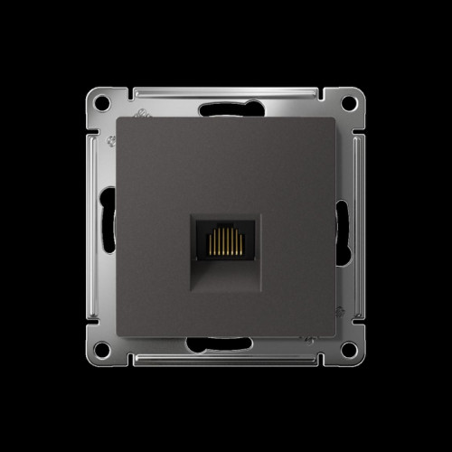 Розетка компьютерная/ ATLASDESIGN розетка компьютерная RJ45, кат. 5Е, механизм, базальт Розетка компьютерная/ ATLASDESIGN розетка компьютерная RJ45, кат. 5Е, механизм, базальт