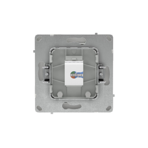 Компьютерная розетка/ Компьютерная розетка RJ-45 без шторки, кат.6А одинарная,KANT, белый песок