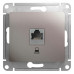 GLOSSA розетка компьютерная RJ45 категория 5E механизм платина GLOSSA розетка компьютерная RJ45 категория 5E механизм платина