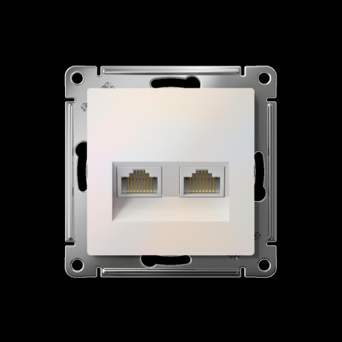 ATLASDESIGN РОЗЕТКА двойная компьютерная RJ45+RJ45, кат.5E, механизм, ЖЕМЧУГ ATLASDESIGN РОЗЕТКА двойная компьютерная RJ45+RJ45, кат.5E, механизм, ЖЕМЧУГ