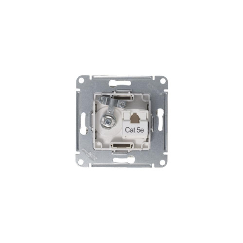 Розетка/ Розетка ATLASDESIGN двойная компьютерная+ТВ RJ45+TV категория 5E механизм алюминий